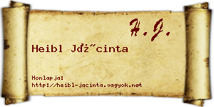 Heibl Jácinta névjegykártya